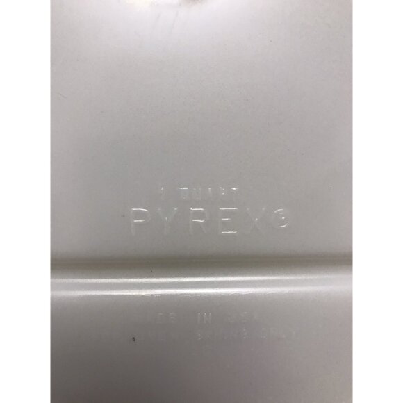 Vintage PYREX Verde Olive Divided Covered Casserole Dish HTF 1 Quart Size EUC - Picture 5 of 7